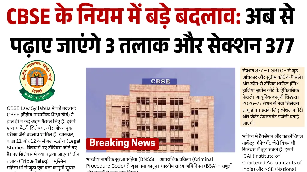 CBSE New Syllabus Law