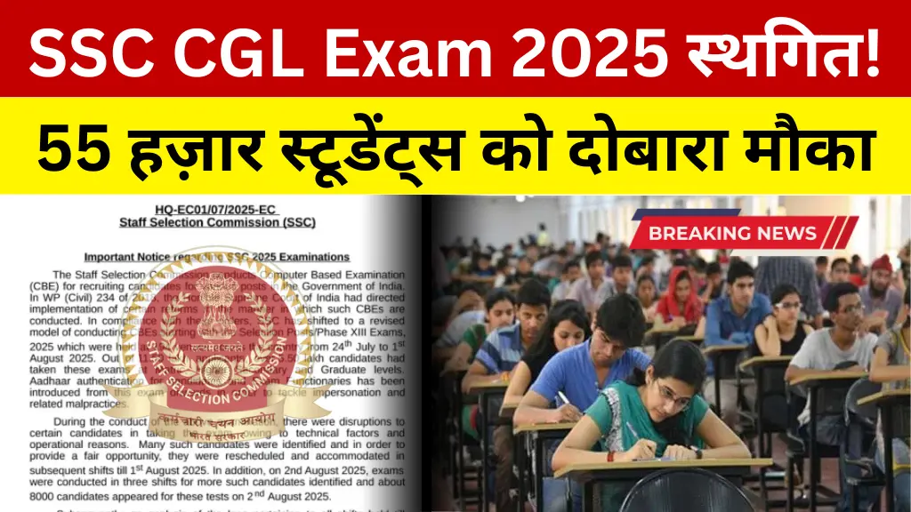 SSC CGL Exam 2025 Cancelled News